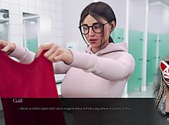 so, this sexy secretary with huge boobs works at the office, right? playful fox gets wild in anime roleplay