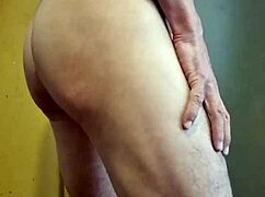 Mature versatile skinny gay man masturbates intensely