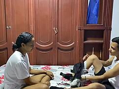 i ride my step-sister hard, she craves wild sex, i finish inside