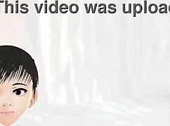 Anime girl tries mixed bath in secret hot spring.