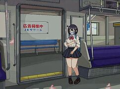 Today I’m into this erotic hentai game on train! 🔥