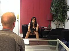 angie undergoes her main casting interview