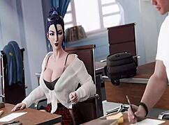 naughty student kaisa gets disciplined by three huge cocks outdoors