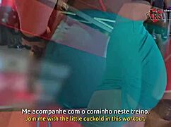 Cristina Almeida Flashes Tight Shorts at Fortaleza Gym