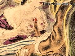 vintage erotic drawings bring retro charm to classic anime style. a unique glimpse into antique art.