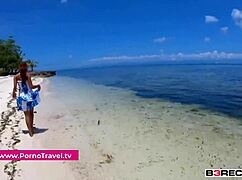 Public beach blowjob and fuck with my girlfriend