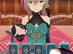 أحب أشوف تشينغكيو تنيك جينغ يوان بحماس في مشهد أنمي ثلاثي الأبعاد