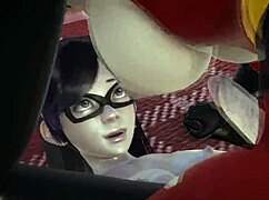Incredibles Double Futa Action! Violet Parr Creampied by Helen in Wild 3D Porn!