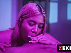 Spying on big tits Latina changing