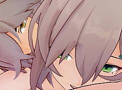 I love watching Qingque fuck Jing Yuan passionately in this 3D anime scene