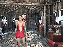 Fallout 4 Brunette Gets Wild At Home!