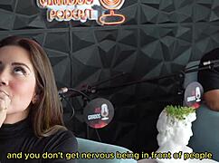 Latina Pornstar Sara Blonde Gags on Huge Cock After Hot Interview