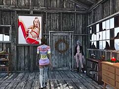 Fallout 4 Brunette Gets Wild At Home!