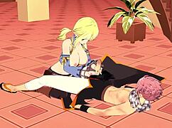 lucy and natsu in wild fairy tail hentai action