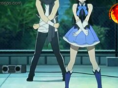 Watch that old milf scream with alien monster in anime!