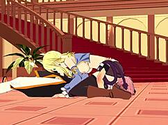 lucy and natsu in wild fairy tail hentai action