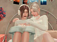 Holy! Futanari Stepsister Dominates with Hard Anal and Facefuck!