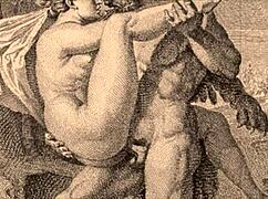 What secrets lie in this vintage erotic cartoon illustration from the past?