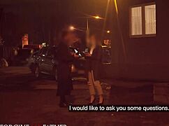 Roughly Fucked Waitress in Van with Natural Tits?