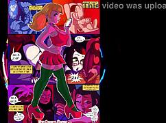 एनिमे स्टाइल में कार्टून कैरेक्टर्स की जोरदार पार्टी