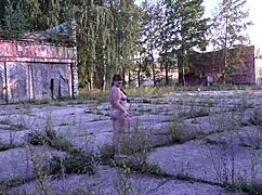 Ever seen a curvy milf strip outdoors with a big walking ass?