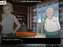 Băi, milfa asta gravidă se înfierbântă cu socrul ei la țară în hentai!