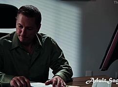 kiara, you can't blow your teacher in the office like that! what a taboo teen blonde situation...