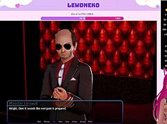 hey vtuber lewdneko is playing harem hotel part 22 with big tits masturbation and moaning 😏