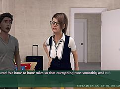 En el mundo anime, ladronas de placer 01 llegan a la universidad con outfits curvilíneas para un gran juego.