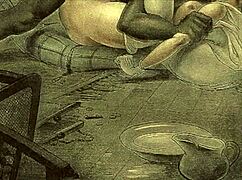 Desene erotice vintage cu anime hentai retro și teme interrasiale în stil antic