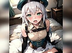 A horny teen with big tits gets her tight cunt and ass fucked by a huge cock in 3D animation