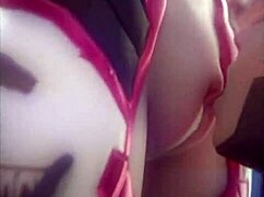 i watch d.va, mercy, and widowmaker perform lesbian defloration with licking and blowjobs.