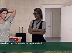 Anime dünyasında, zevk hırsızları 01 kıvrımlı kıyafetlerle üniversiteye büyük oyun için geliyor