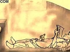 Vintage Erotic Drawings Showcase Retro Hentai Anime with Interracial Cartoon Themes in Antique Style.