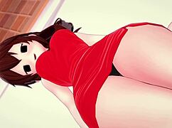 The pretty girlfriend invites her friend for an all-night fuck in the room