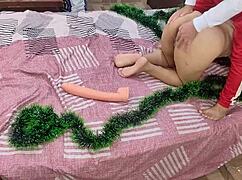 I sucked my big ass stepmother's pussy and ass for Christmas.