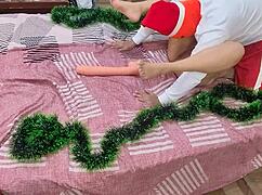 I sucked my big ass stepmother's pussy and ass for Christmas.