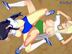 Keterusan Yomi Ikaruga Katsuragi aksi lesbian hentai liar