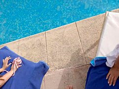 Big ass pornstars swap partners for quickie doggystyle and ball licking by the pool 😜