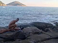 Wild Bareback Orgy On The Beach With Ripped Clothes Dripping Cum In Huge Assholes