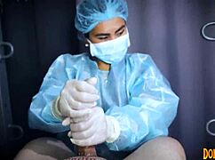 Ever seen a medical edging compilation with dominafire in latex at the hospital?