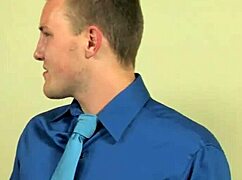 Look, Alex Adrews is sucking and fucking gay cock hard in the office.