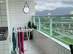 I Watch the Employee Cleaning in Mini Shorts, She's So Naughty with Her Huge Ass