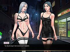 In this anime game, the teen with small tits faces a huge monster cock in intense sex