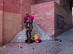 Hey, she’s cool getting naked right in the middle of the street, huh?