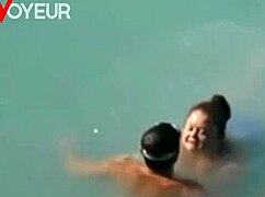 Beach Voyeur Spots BBW Mermaid in Wild Sea