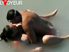 Beach Voyeur Spots BBW Mermaid in Wild Sea