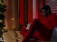 muscular bodybuilder gets christmas creampie with monster cock