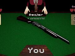 X Roulette 2: Teen Curvy Girl with Big Tits Bends Over Table for Big Cock Bukkake Cumshot