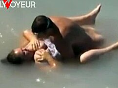 Beach Voyeur Spots BBW Mermaid in Wild Sea